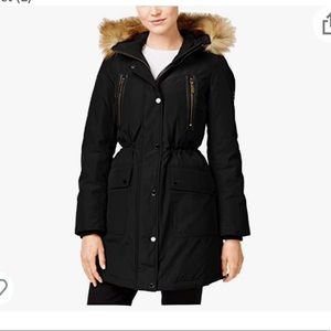 NWT Michael Kors Puffer Down Jacket and Coats Hooded Faux Fur-Trim Jackets